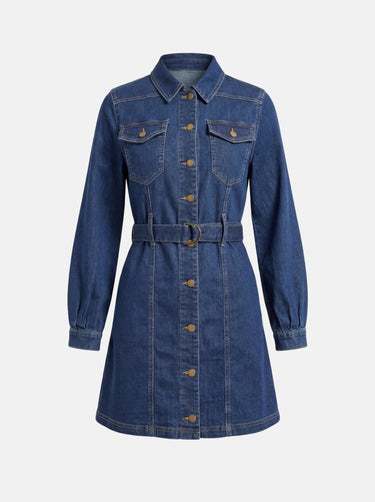 Denim Tie Waist Dress