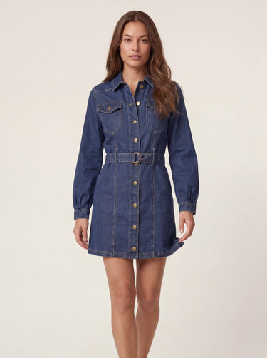 Denim Tie Waist Dress