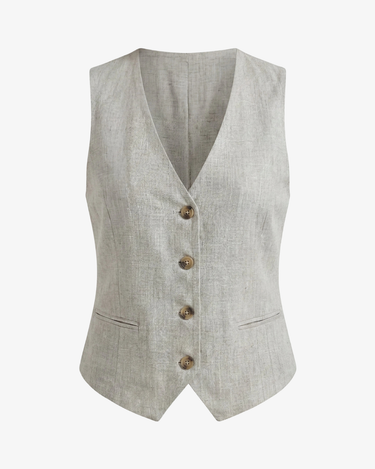 The Aurora Linen Blend Vest