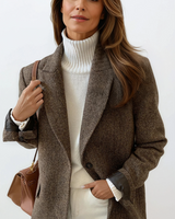 Brown Womens Chic Blazer