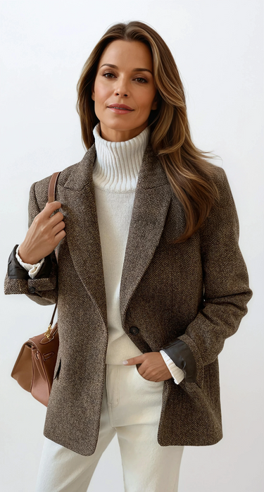 Brown Womens Chic Blazer