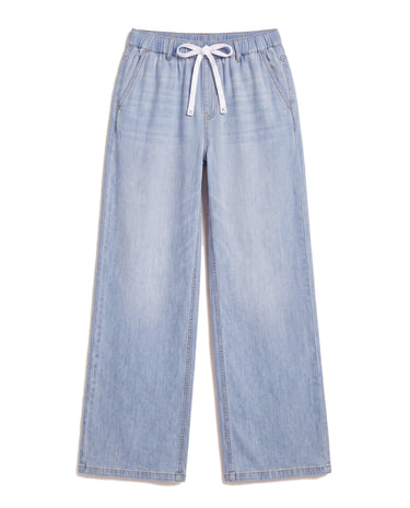 Isla Stretch Denim Jeans in Steel Blue, flat lay