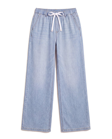 Isla Stretch Denim Jeans in True Blue, flat lay