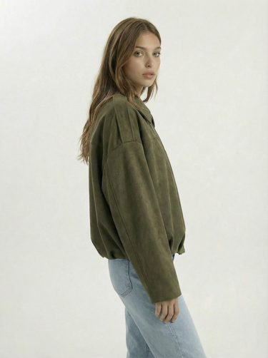 Astor Faux Suede Bomber Jacket