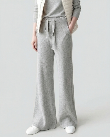 Wide Leg Knit Trousers