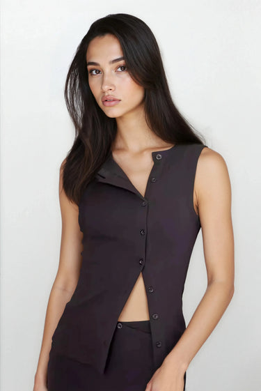 Black Vest Top