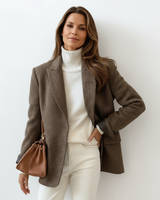 Brown Womens Chic Blazer