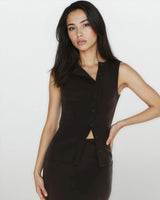 Black Vest Top
