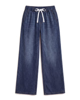 Isla Stretch Denim Jeans in Indigo, flat lay