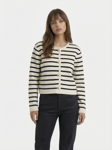 Lilah Cotton Stripe Cardi