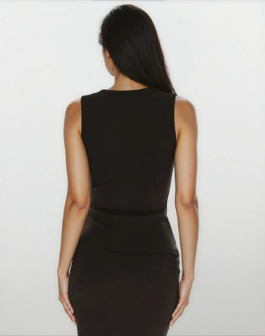 Black Vest Top