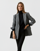 Dark Gray Womens Chic Blazer