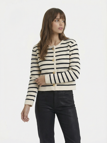 Lilah Cotton Stripe Cardi | Cotton cardigan – Moriel Heritage Lilah Cotton Stripe Cardi | Cotton cardigan – Moriel Heritage