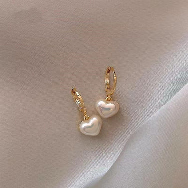 Heart Pearl Earrings