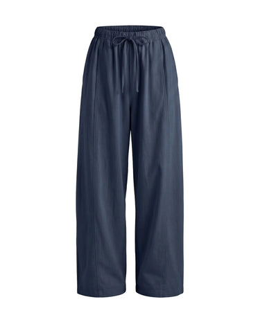 Navy wide-fit pants – Moriel Heritage
