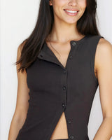 Black Vest Top