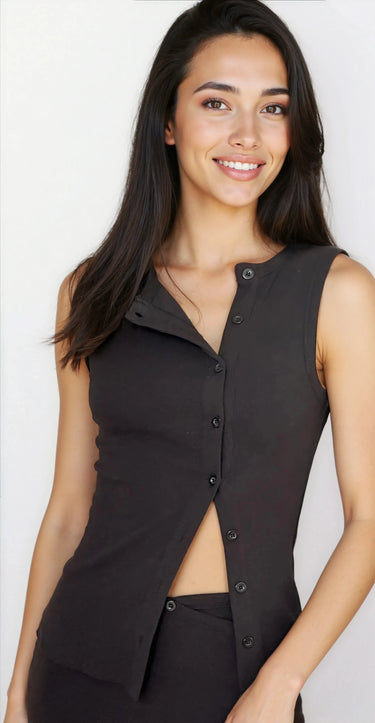 Black Vest Top