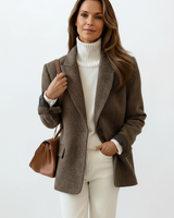 Brown Womens Chic Blazer