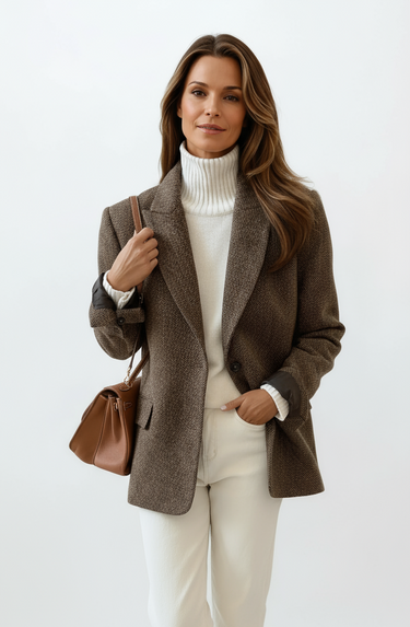 Brown Womens Chic Blazer