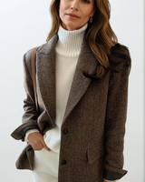 Brown Womens Chic Blazer