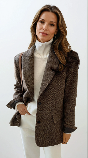 Brown Womens Chic Blazer