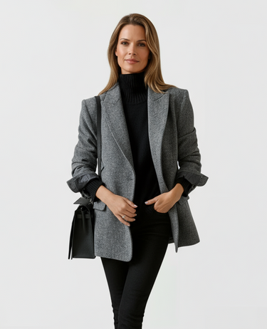 Dark Gray Womens Chic Blazer