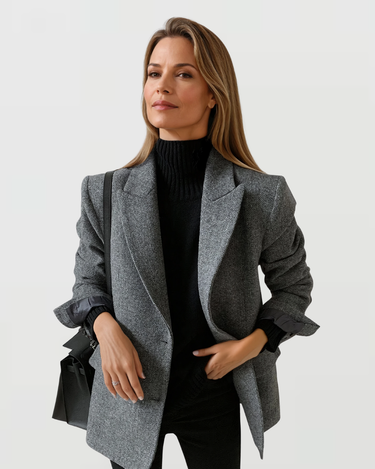 Dark Gray Womens Chic Blazer