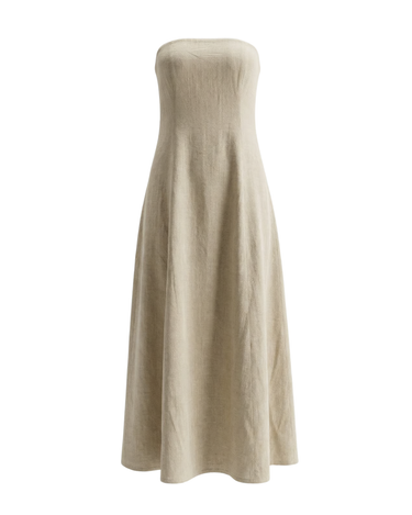 Camille Strapless Cotton Maxi Dress