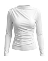 White crew-neck top – Moriel Heritage