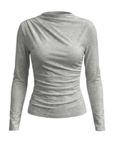 Dark Brown crew-neck top – Moriel Heritage