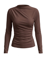Light Gray crew-neck top – Moriel Heritage