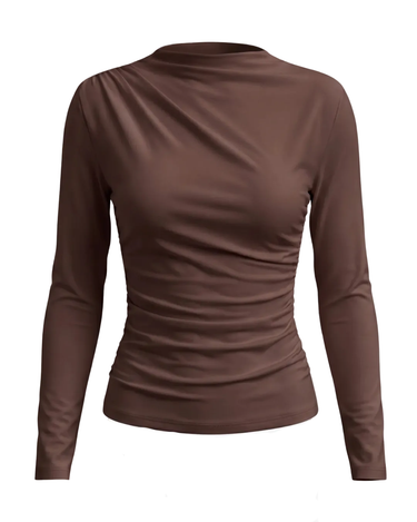 Light Gray crew-neck top – Moriel Heritage