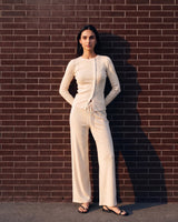 Amarie Set in cream — full-length front view showing the complete two-piece