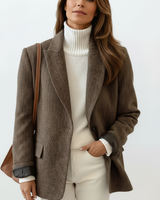 Brown Womens Chic Blazer