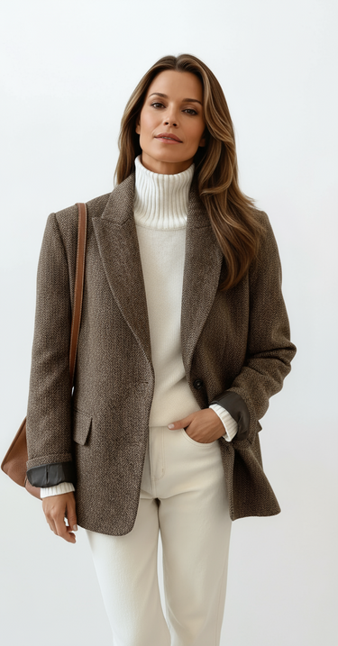 Brown Womens Chic Blazer