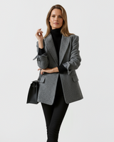 Dark Gray Womens Chic Blazer