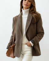 Brown Womens Chic Blazer