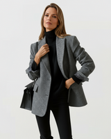 Dark Gray Womens Chic Blazer