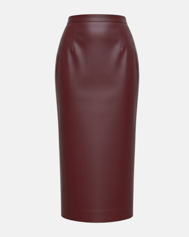 Ankela Red Leather Look Skirt