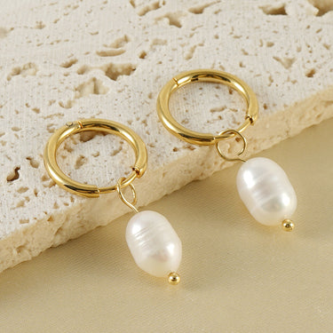 Pearl Hoop Earrings
