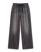 Isla Stretch Denim Jeans in Gray, flat lay
