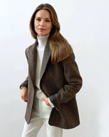Brown Womens Chic Blazer