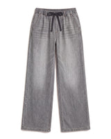 Isla Stretch Denim Jeans in Charcoal, flat lay