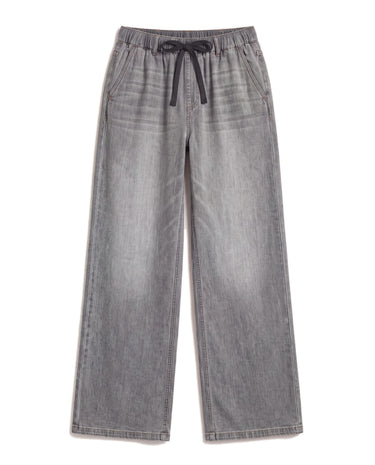 Isla Stretch Denim Jeans in Charcoal, flat lay