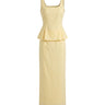 Yellow slim-fit cotton set – Moriel Heritage
