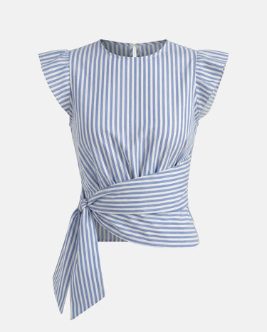 Margot Tie Waist Striped Top