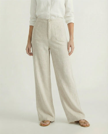 The Dove Straight-Leg Linen Blend Pant
