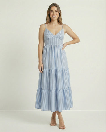 Isla Striped Summer Maxi Dress