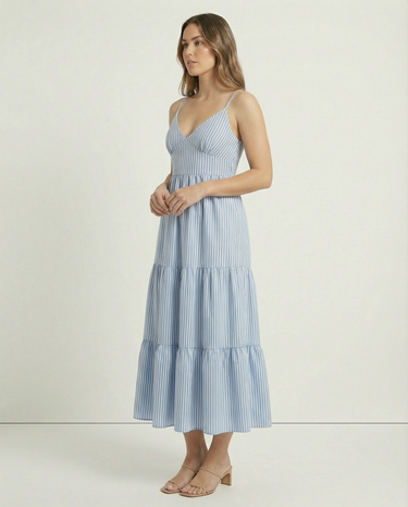 Isla Striped Summer Maxi Dress