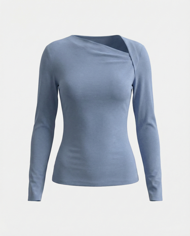 The Celeste Asymmetrical Long Sleeve Top